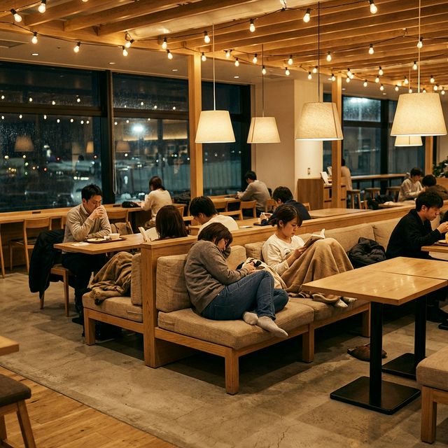 成田空港第3ターミナル フードコートのソファベンチ